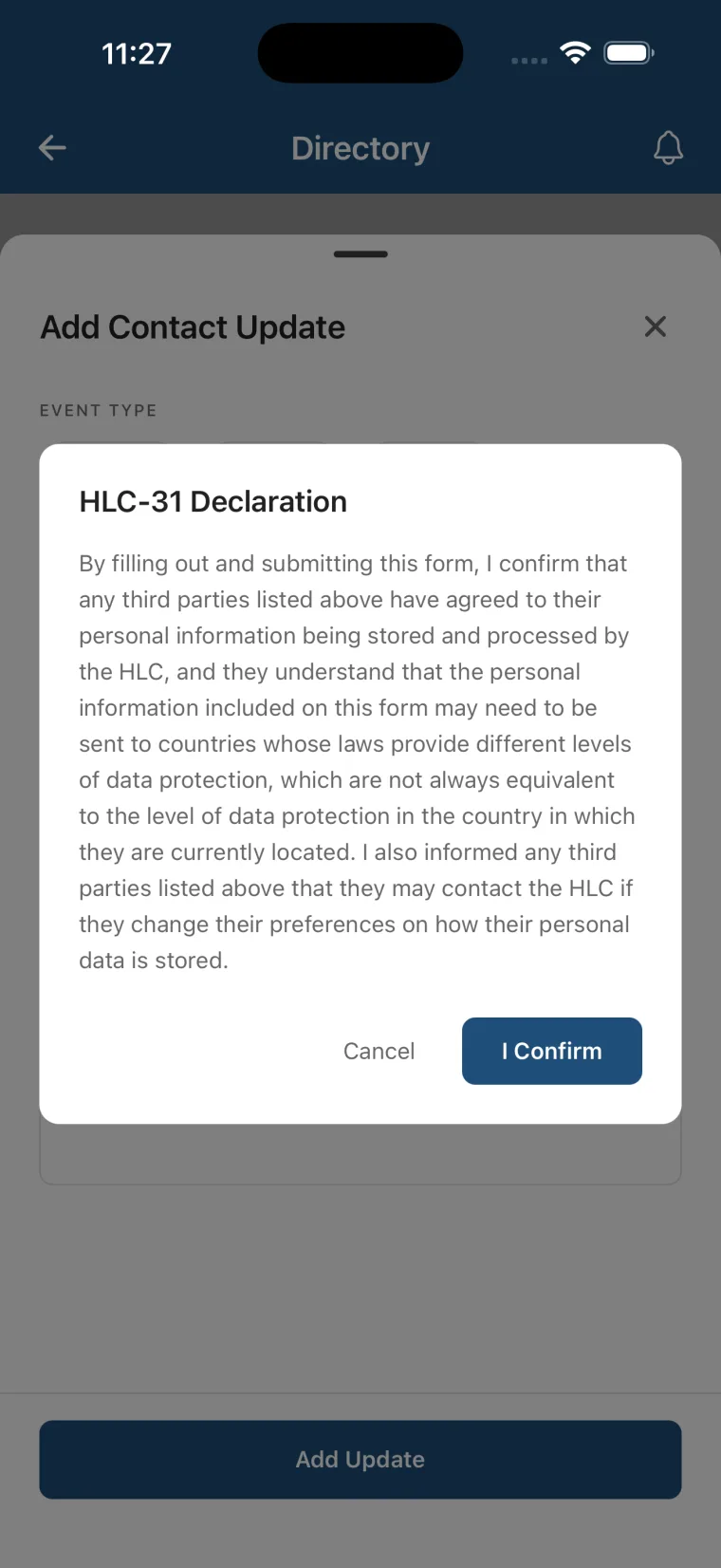 Cooperative status and HLC-31 consent.
